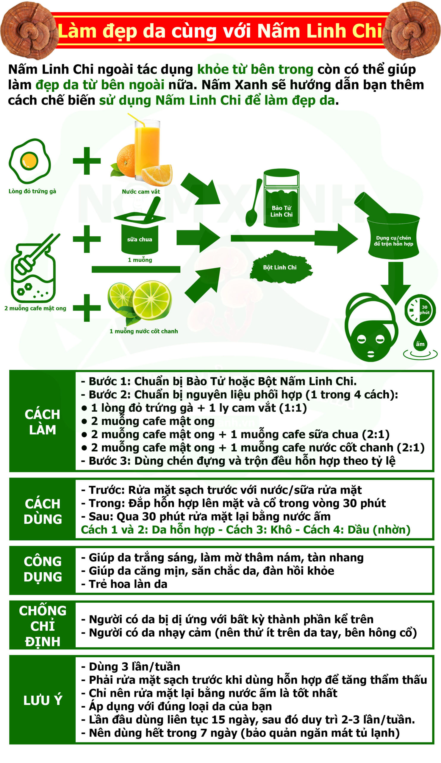công dụng làm đẹp của nấm linh chi công dụng làm đẹp của nấm linh chi