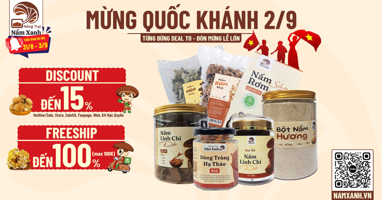 Nấm Xanh Mừng Quốc Khánh 2/9