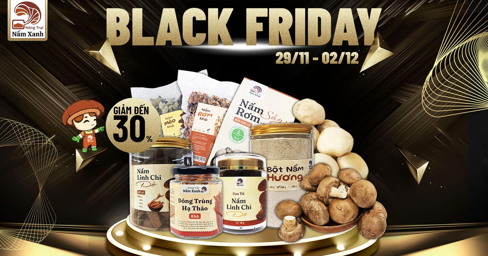 Sự kiện Black Friday tại Nông Trại Nấm Xanh